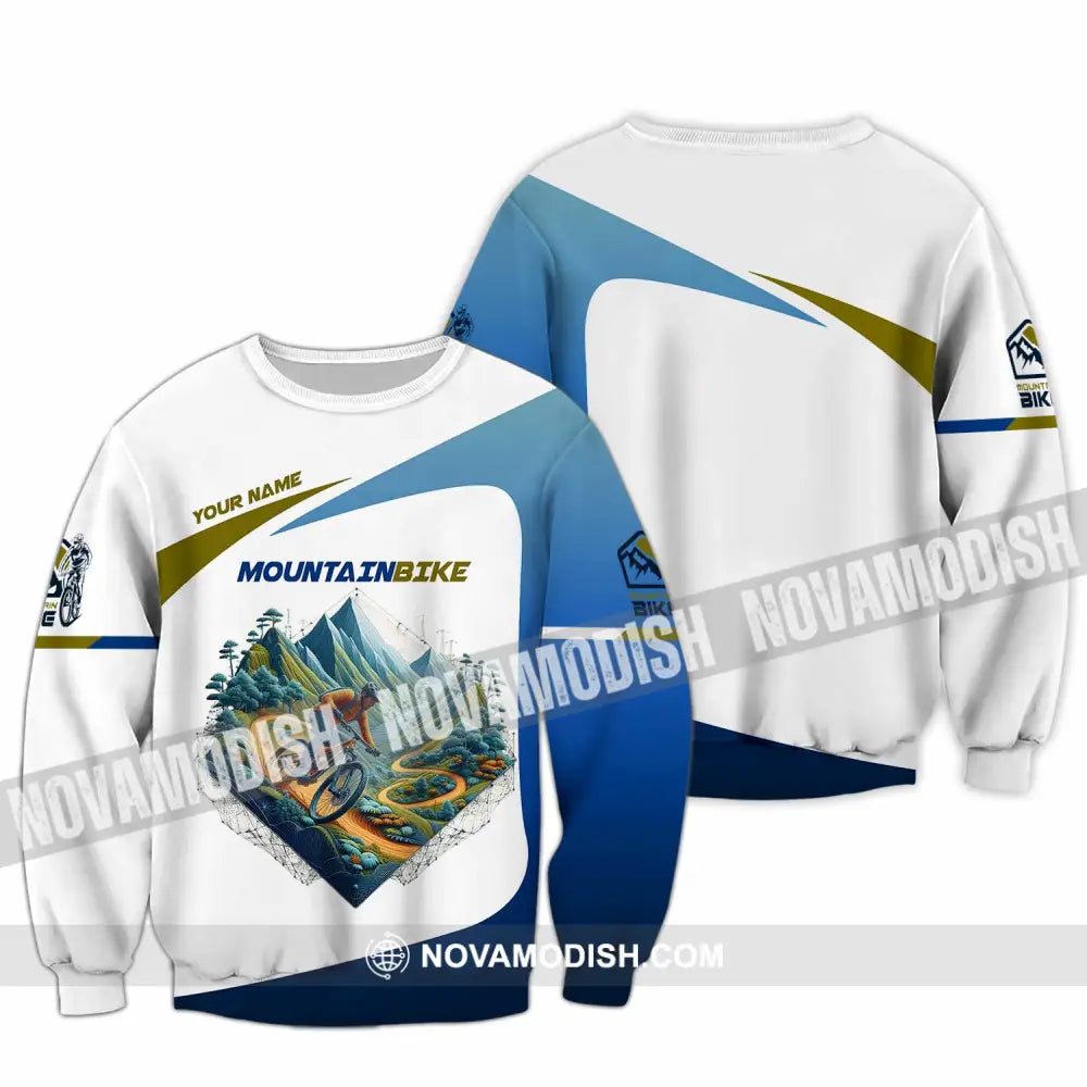 Unisex Shirt - Custom Text Shirt Mountain Bike Shirt Long Sleeve / S T-shirt