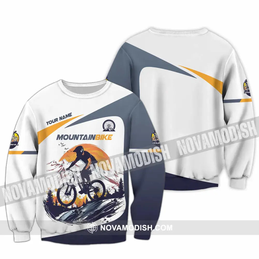 Unisex Shirt - Custom Text Shirt Mountain Bike Shirt Long Sleeve / S T-shirt
