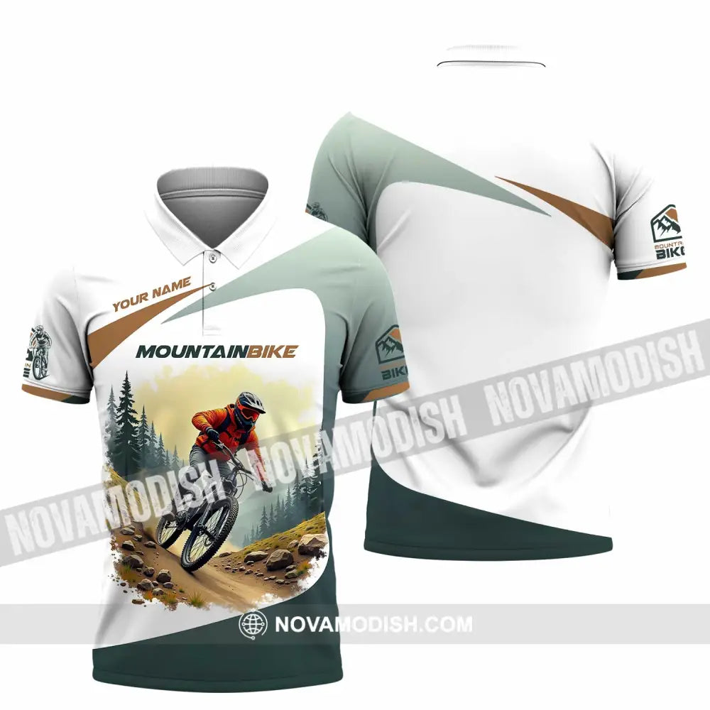 Unisex Shirt - Custom Text Shirt Mountain Bike Shirt Polo Shirt / S T-shirt
