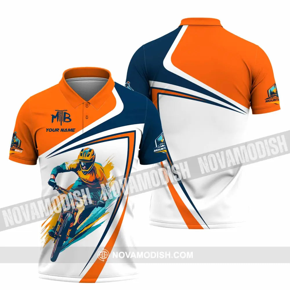 Unisex Shirt - Custom Text Shirt Mountain Bike Shirt Polo Shirt / S T-shirt