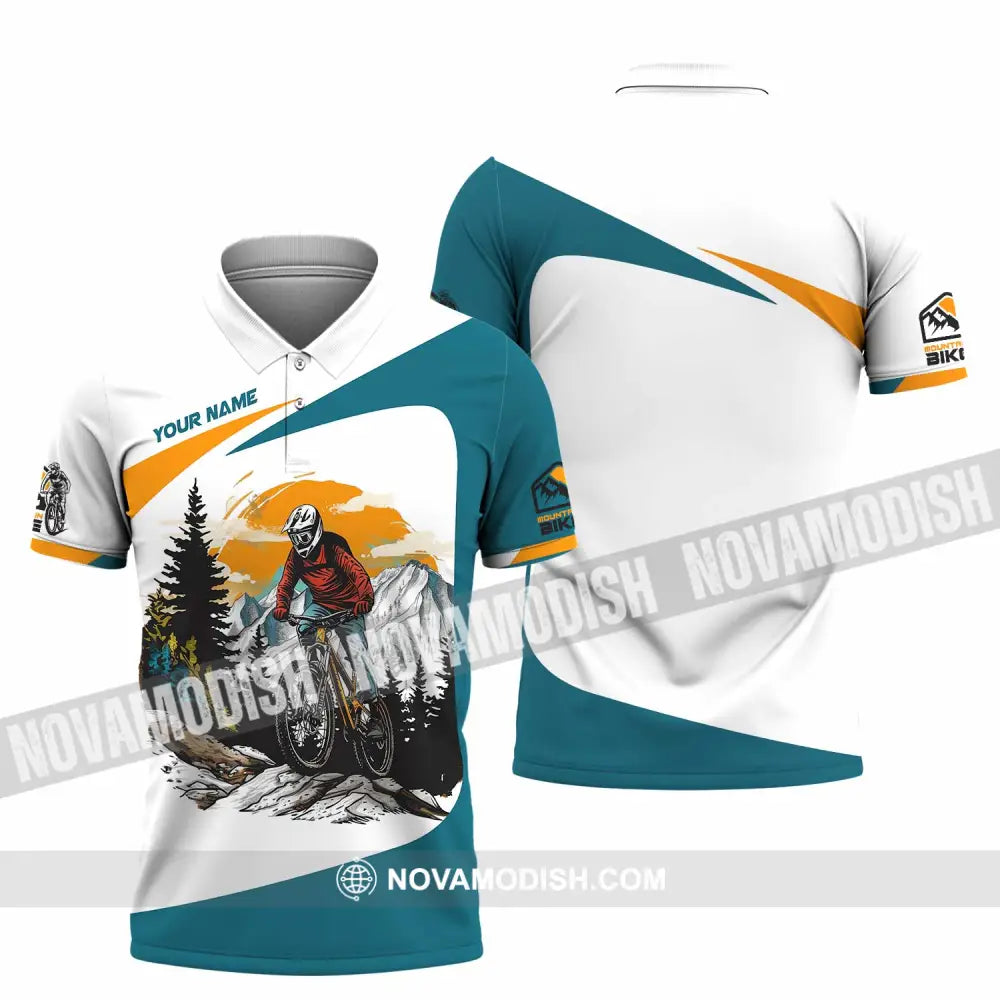 Unisex Shirt - Custom Text Shirt Mountain Bike Shirt Polo Shirt / S T-shirt