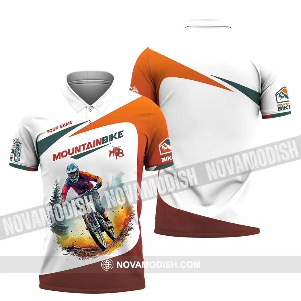 Unisex Shirt - Custom Text Shirt Mountain Bike Shirt Polo Shirt / S T-shirt