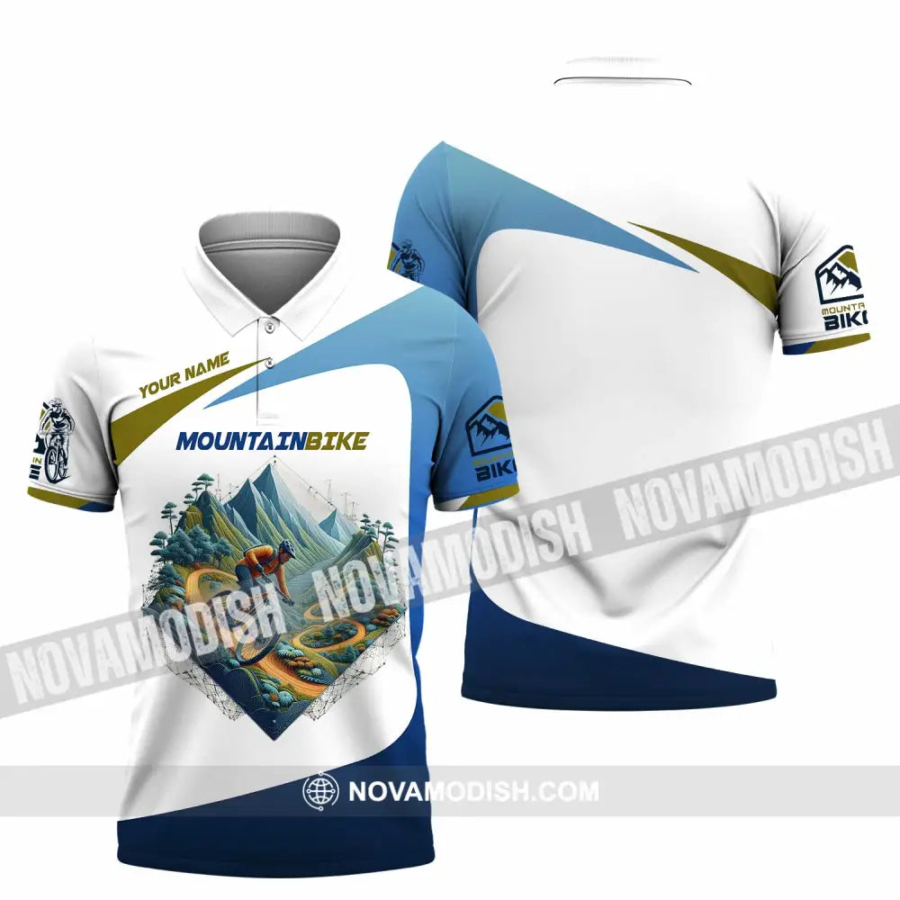 Unisex Shirt - Custom Text Shirt Mountain Bike Shirt Polo Shirt / S T-shirt