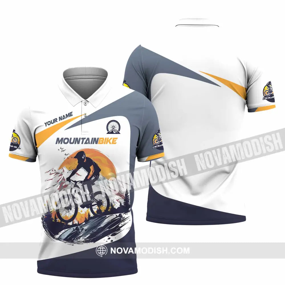 Unisex Shirt - Custom Text Shirt Mountain Bike Shirt Polo Shirt / S T-shirt