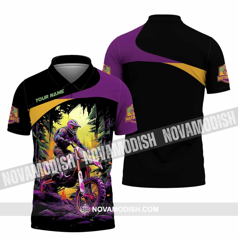 Unisex Shirt - Custom Text Shirt Mountain Bike Shirt Polo Shirt / S T-shirt