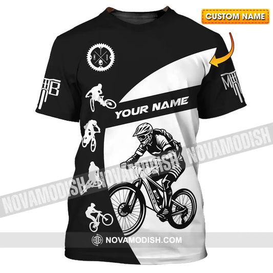 Unisex Shirt - Custom Text Mountain Bike Sport Shirt T-shirt