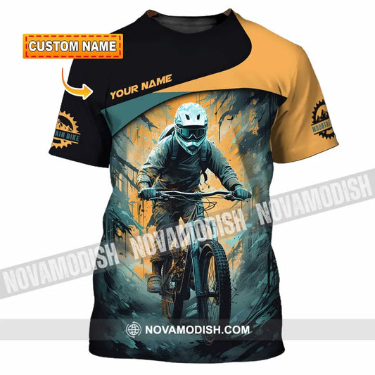 Unisex Shirt - Custom Text Shirt Mountain Bike Shirt T-shirt