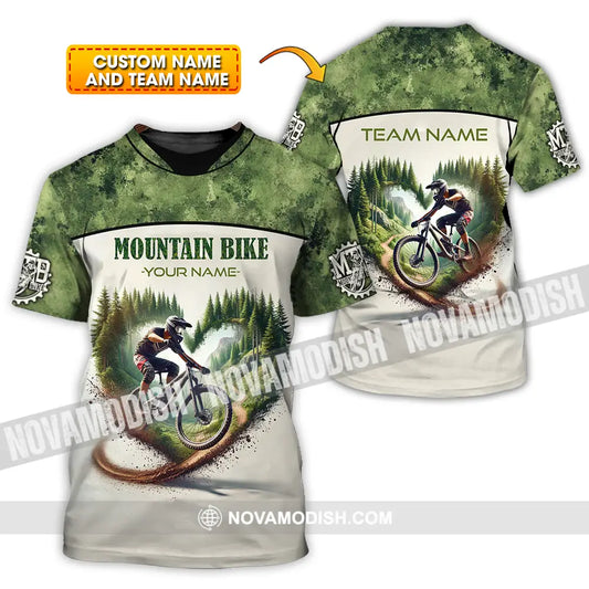 Unisex Shirt - Custom Text Shirt Mountain Bike Shirt T-shirt