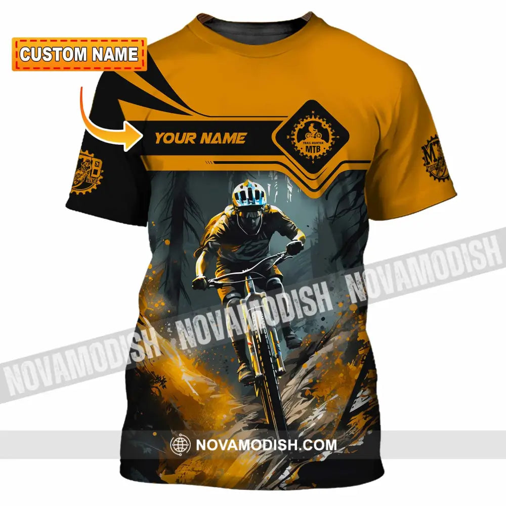 Unisex Shirt - Custom Text Shirt Mountain Bike Shirt T-shirt