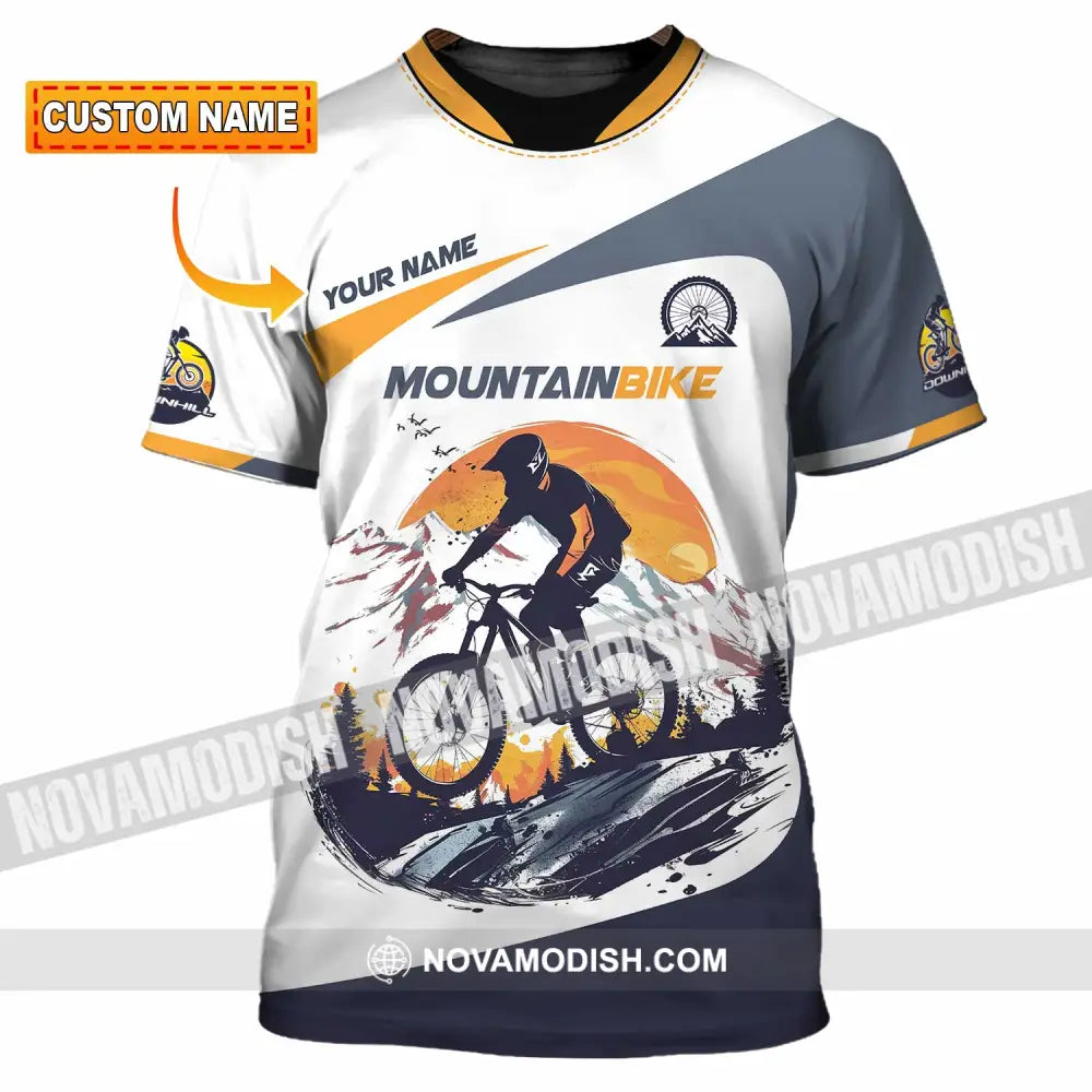 Unisex Shirt - Custom Text Shirt Mountain Bike Shirt T-shirt