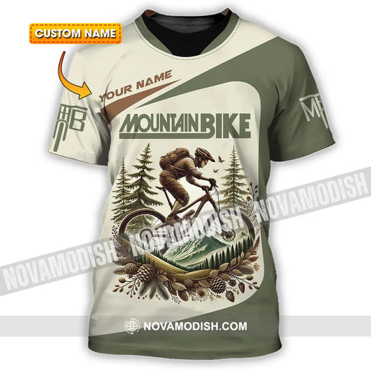 Unisex Shirt - Custom Text Shirt Mountain Bike Shirt T-shirt