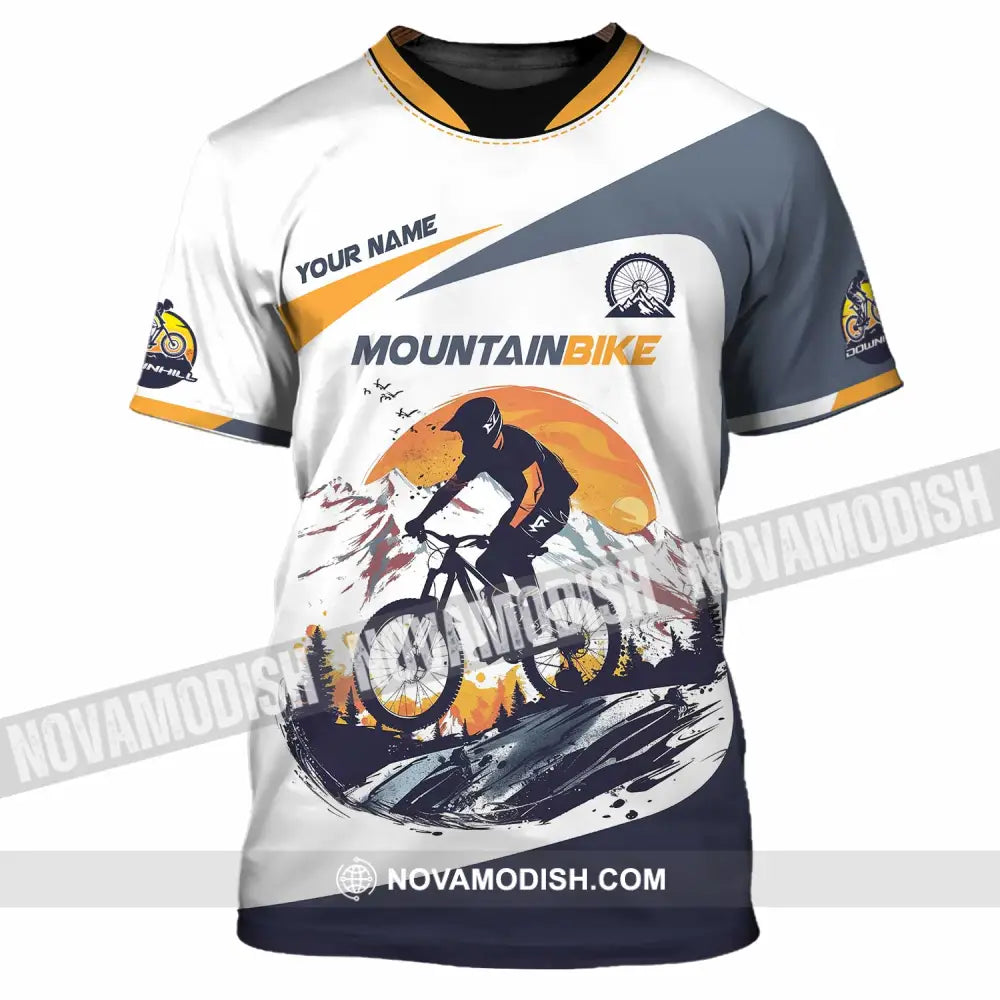 Unisex Shirt - Custom Text Shirt Mountain Bike Shirt T-Shirt / S T-shirt