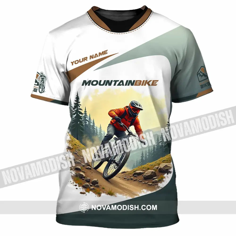 Unisex Shirt - Custom Text Shirt Mountain Bike Shirt T-Shirt / S T-shirt