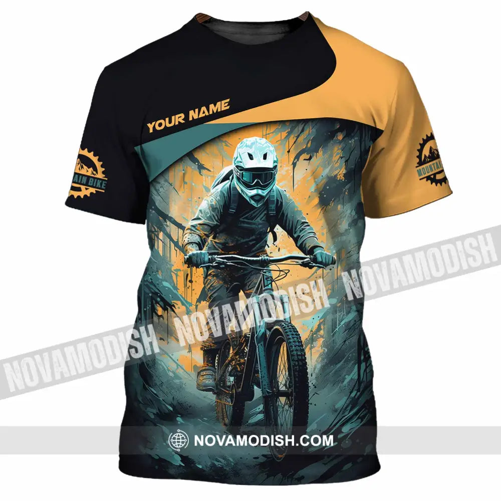 Unisex Shirt - Custom Text Shirt Mountain Bike Shirt T-Shirt / S T-shirt