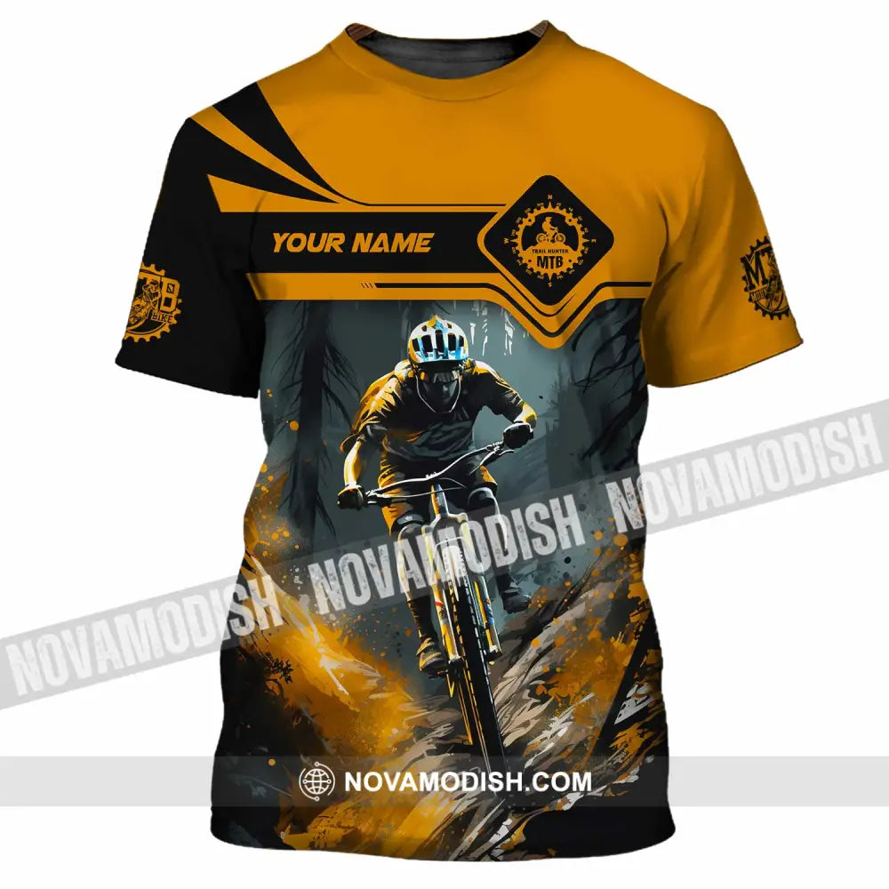 Unisex Shirt - Custom Text Shirt Mountain Bike Shirt T-Shirt / S T-shirt