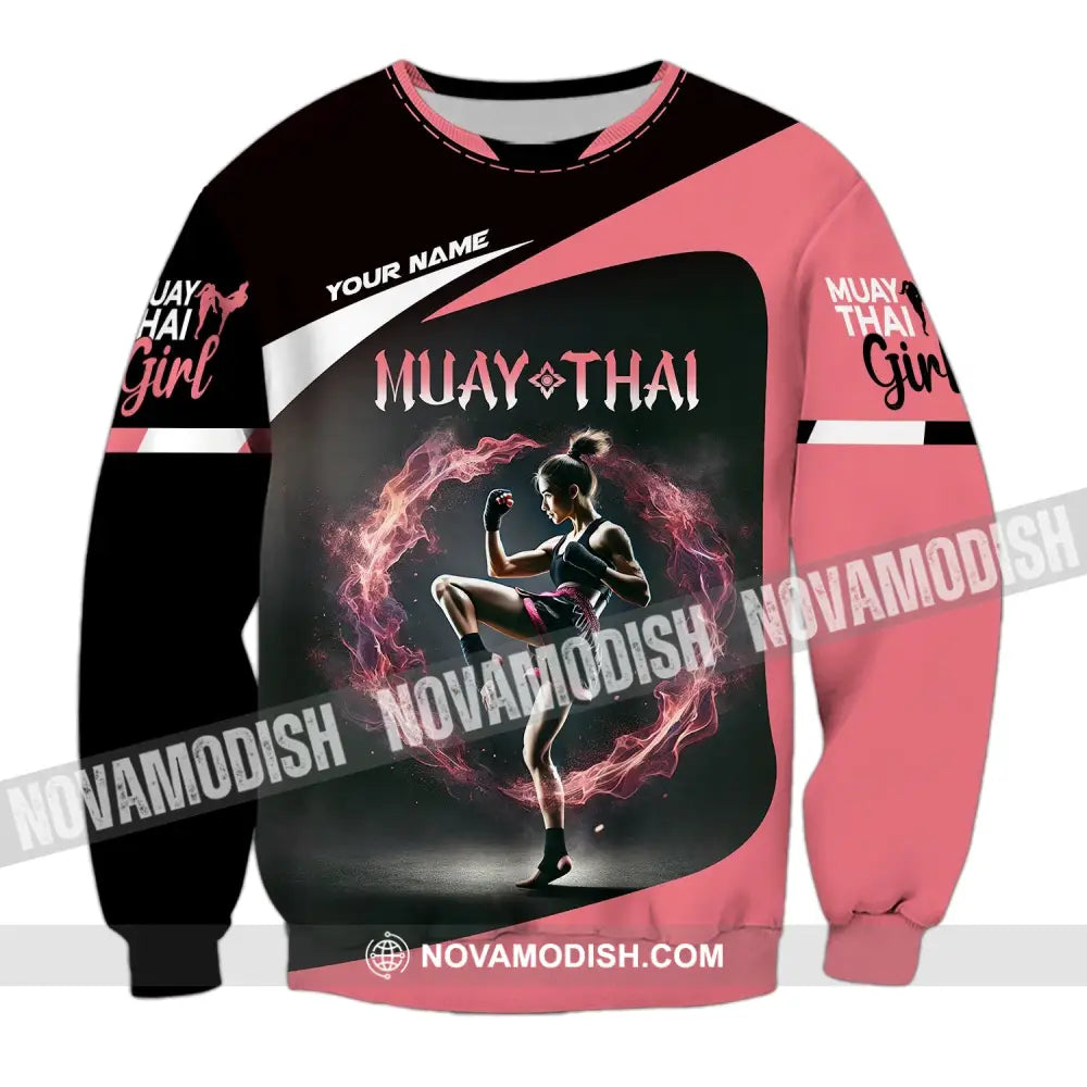 Unisex Shirt - Custom Text Muay Thai Long Sleeve / S T-Shirt
