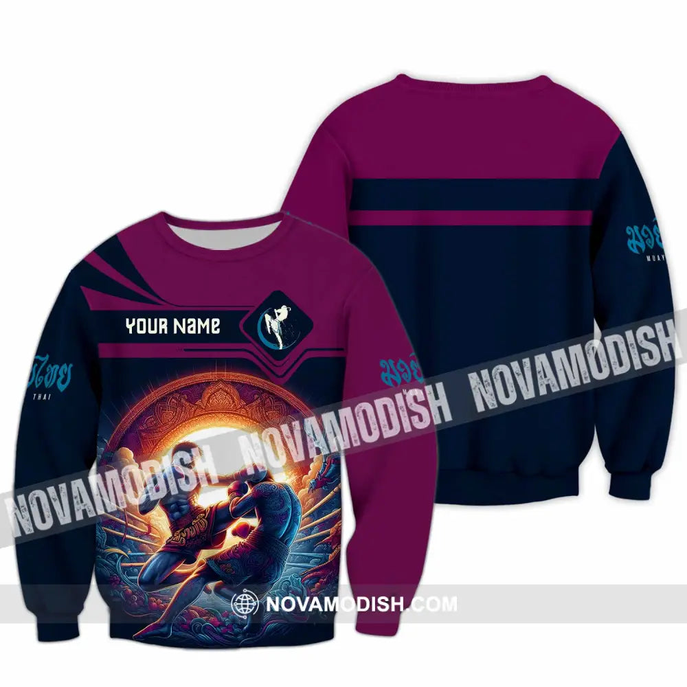 Unisex Shirt - Custom Text Shirt Muay Thai Shirt Long Sleeve / S T-shirt