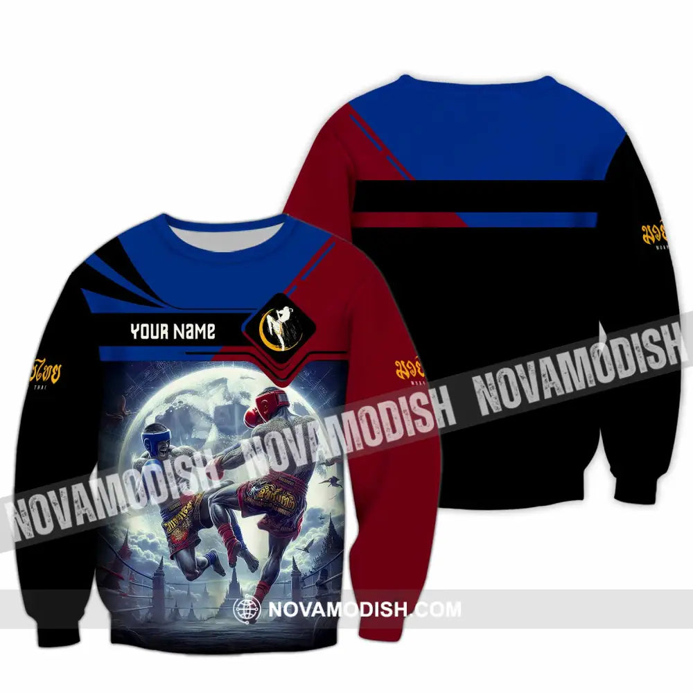 Unisex Shirt - Custom Text Shirt Muay Thai Shirt Long Sleeve / S T-shirt