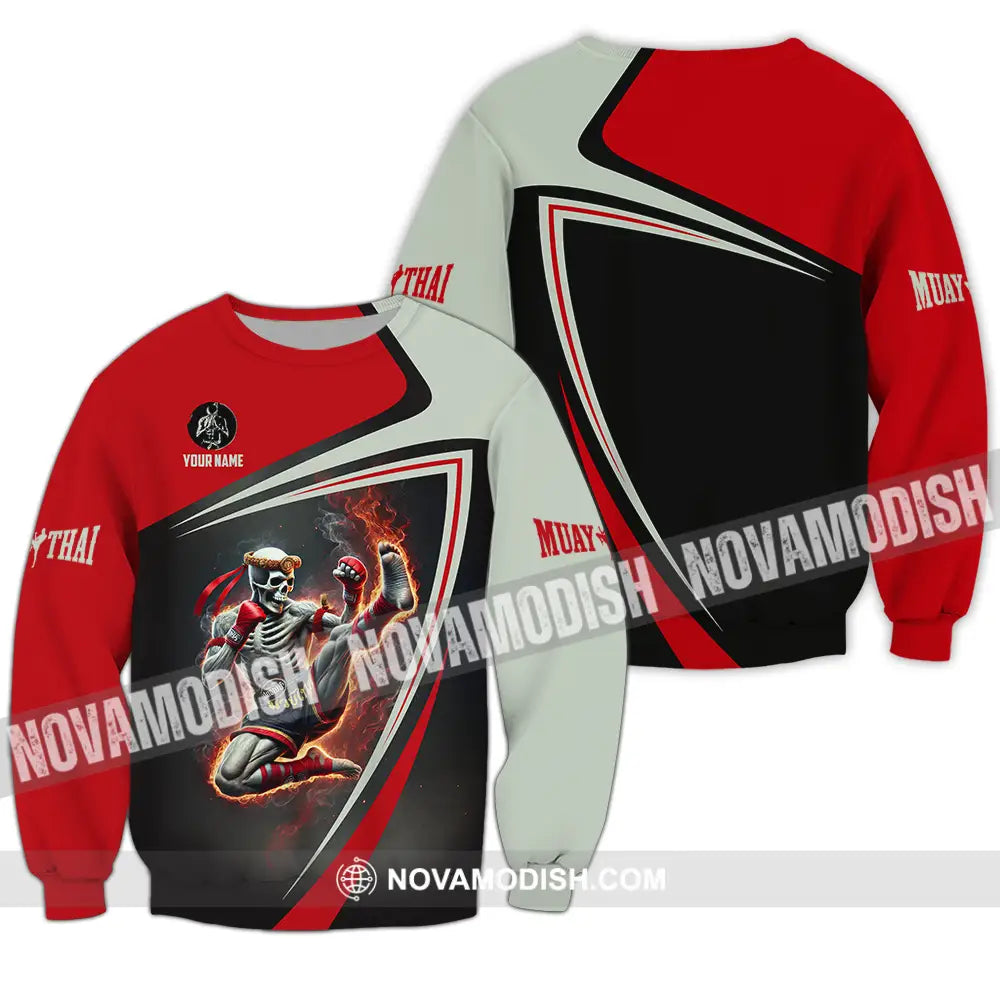 Unisex Shirt - Custom Text Muay Thai Long Sleeve / S T-Shirt