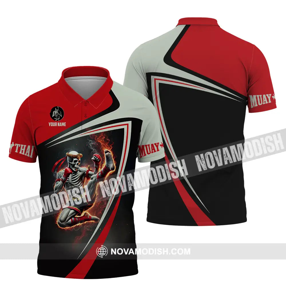 Unisex Shirt - Custom Text Muay Thai Polo / S T-Shirt