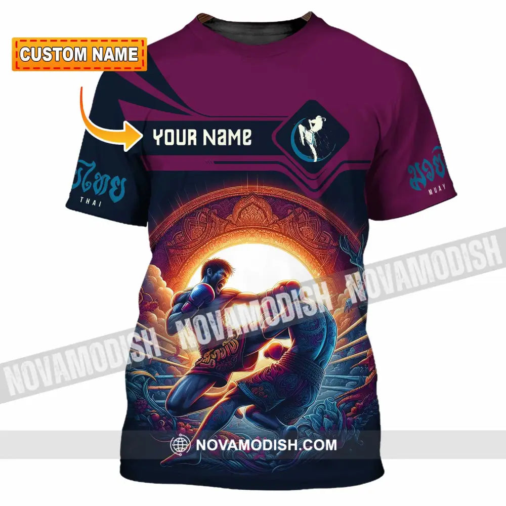 Unisex Shirt - Custom Text Shirt Muay Thai Shirt T-shirt