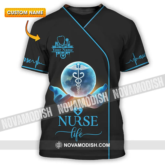 Unisex Shirt - Custom Text Nursing Shirt Nurse Life T-shirt