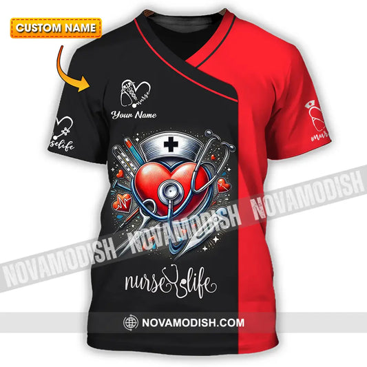 Unisex Shirt - Custom Text Nursing Shirt Nurse Life T-shirt