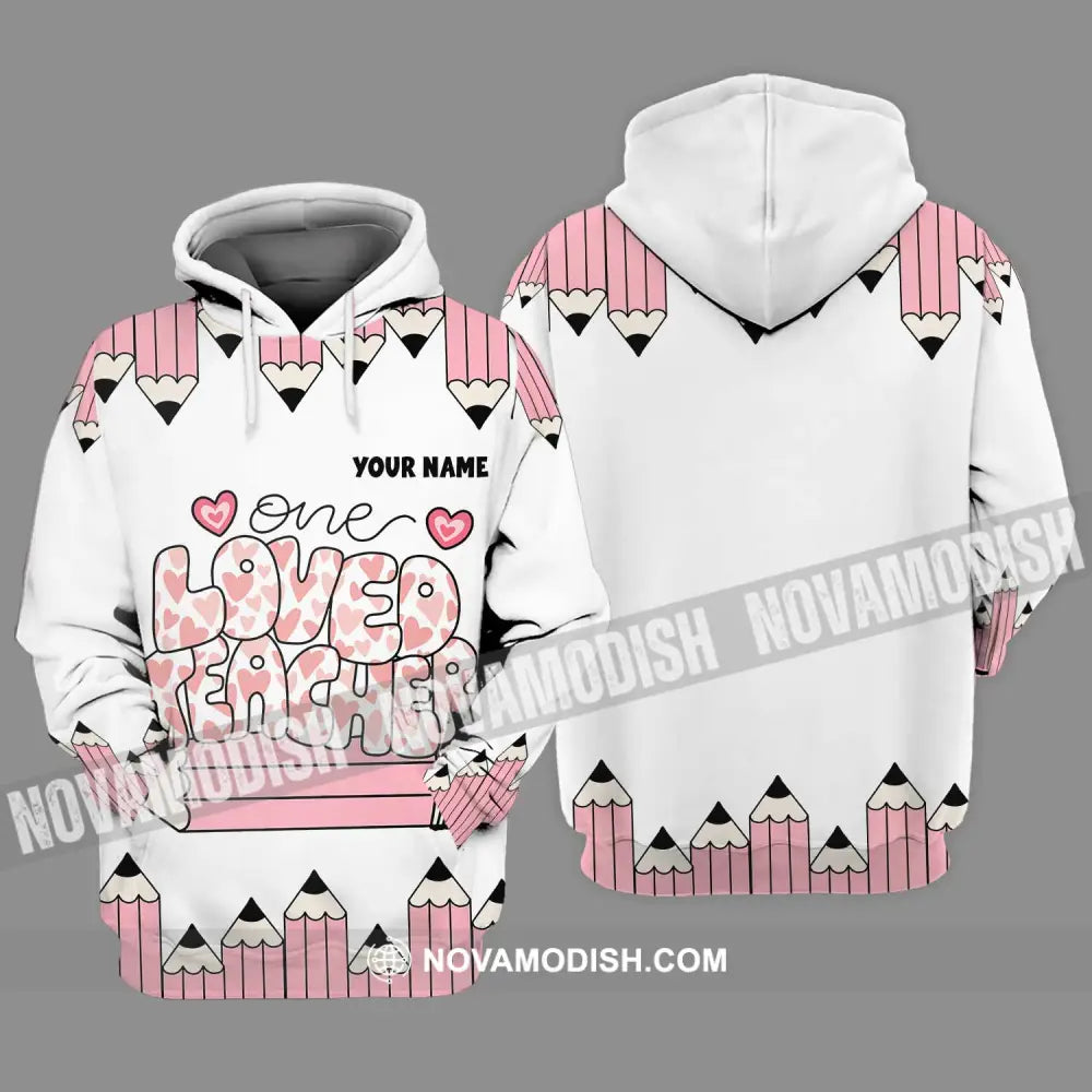 Unisex Shirt - Custom Text One Loved Teacher Shirt Hoodie / S T-shirt