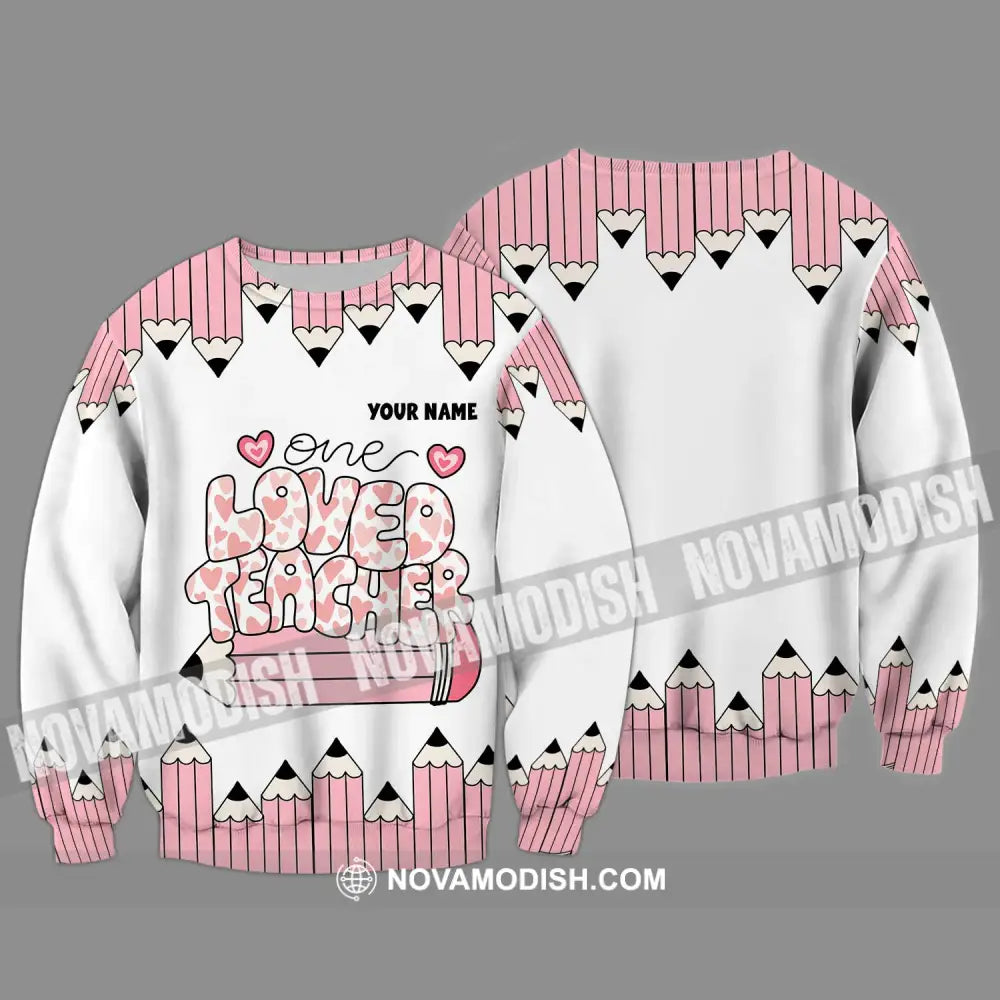 Unisex Shirt - Custom Text One Loved Teacher Shirt Long Sleeve / S T-shirt