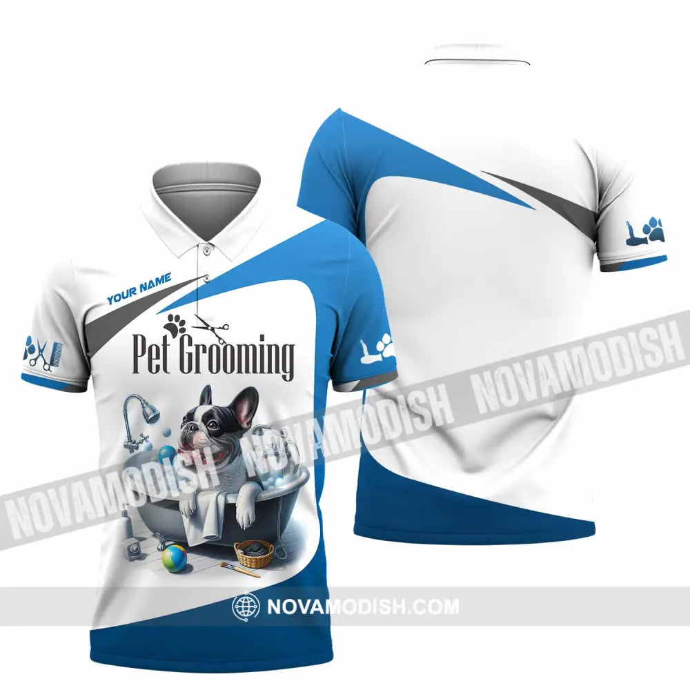 Unisex Shirt - Custom Text Shirt Pet Grooming Shirt Polo Shirt / S T-shirt