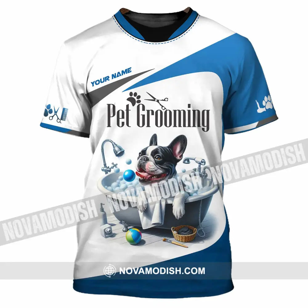 Unisex Shirt - Custom Text Shirt Pet Grooming Shirt T-Shirt / S T-shirt