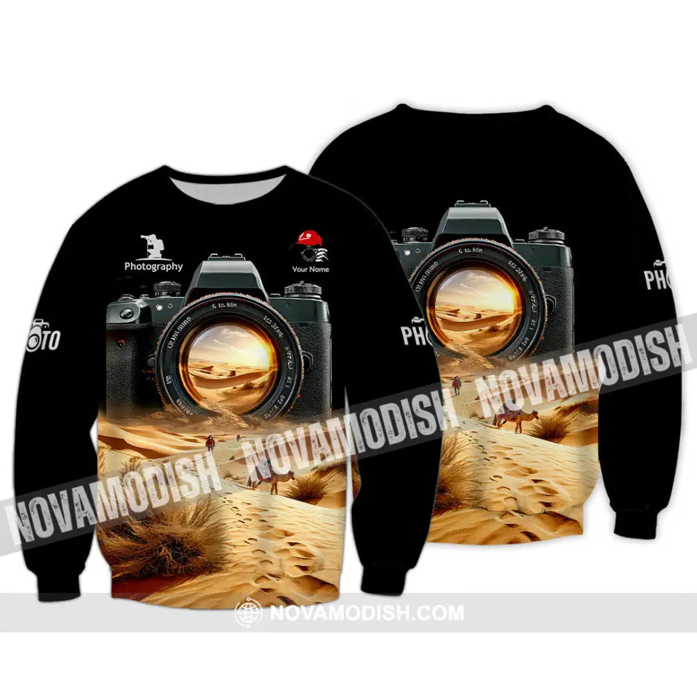Unisex Shirt - Custom Text Shirt Photographer Shirt Long Sleeve / S T-shirt