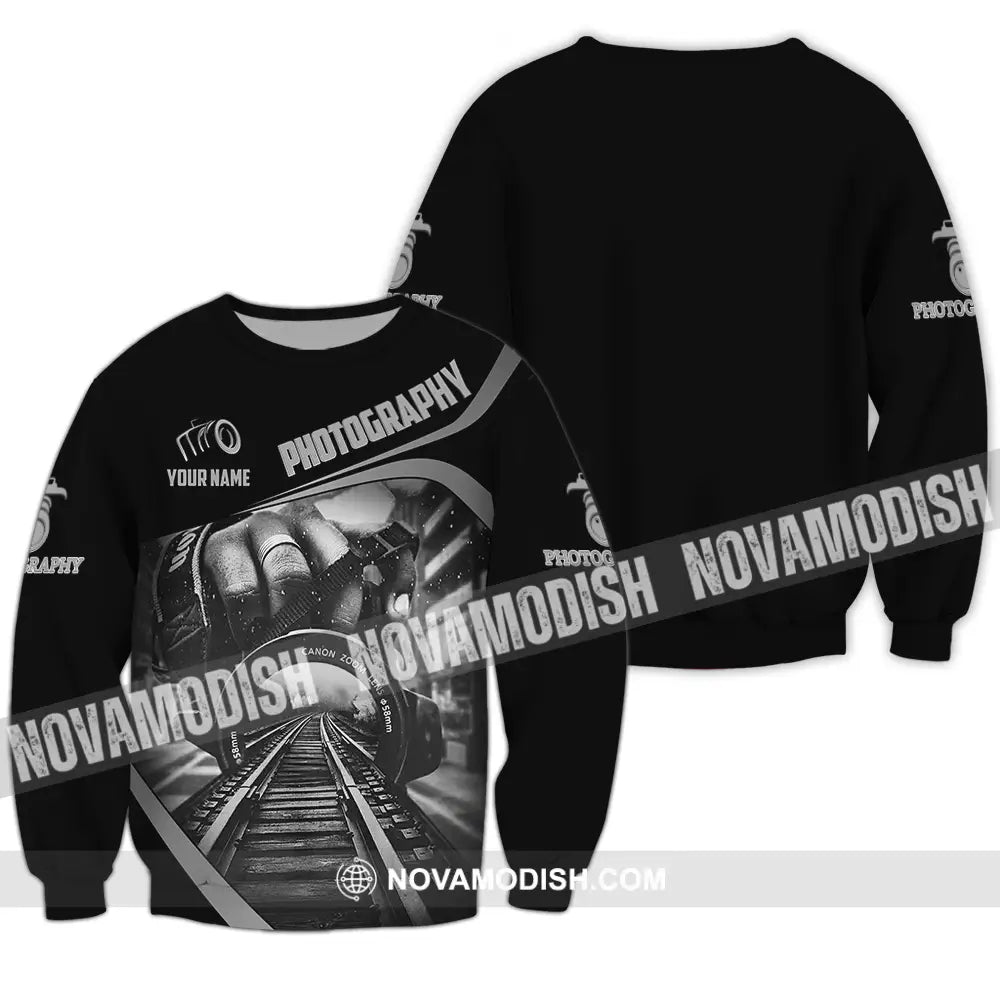 Unisex Shirt - Custom Text Shirt Photography Long Sleeve / S T-shirt