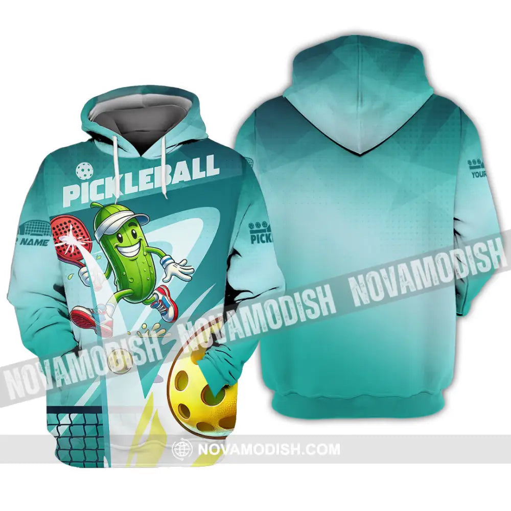 Unisex Shirt - Custom Text Shirt Pickle Ball Shirt Hoodie / S T-shirt
