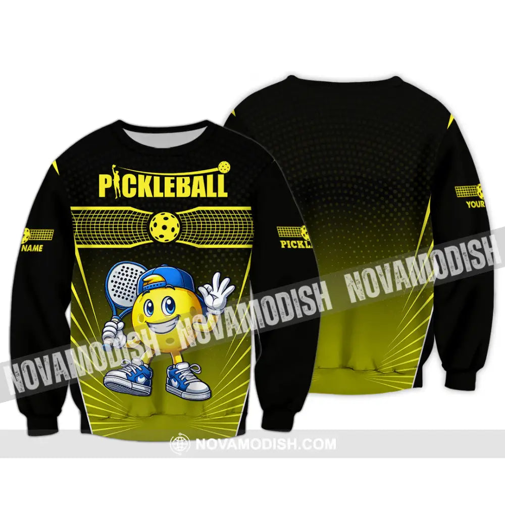 Unisex Shirt - Custom Text Shirt Pickle Ball Shirt Long Sleeve / S T-shirt