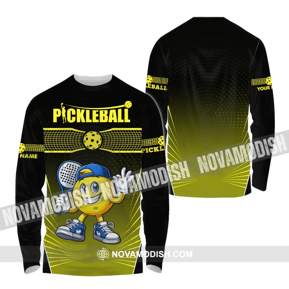 Unisex Shirt - Custom Text Shirt Pickle Ball Shirt Long Sleeve Shirt / S T-shirt
