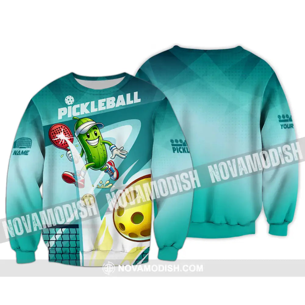 Unisex Shirt - Custom Text Shirt Pickle Ball Shirt Long Sleeve / S T-shirt