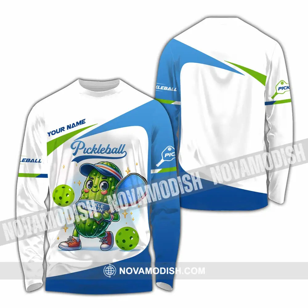 Unisex Shirt - Custom Text Shirt Pickleball Shirt Long Sleeve Shirt / S T-shirt