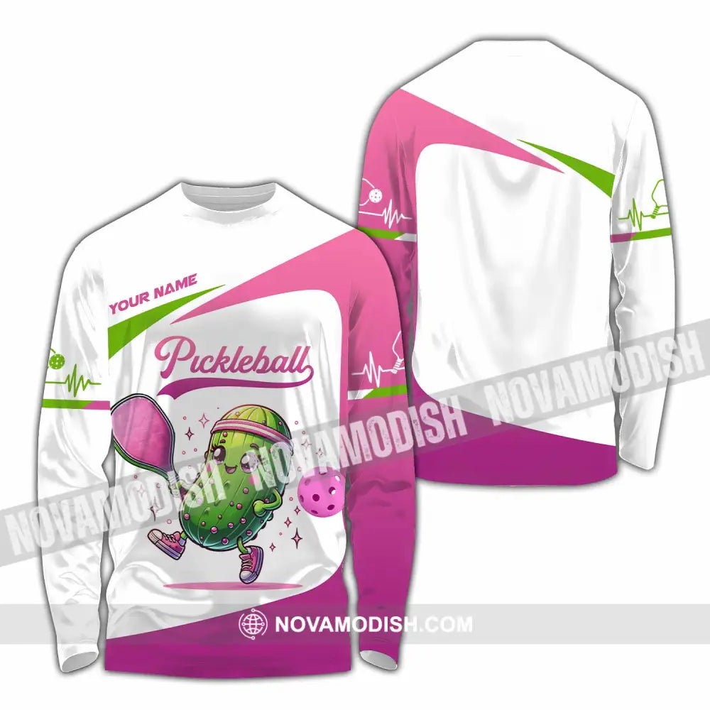 Unisex Shirt - Custom Text Shirt Pickleball Shirt Long Sleeve Shirt / S T-shirt