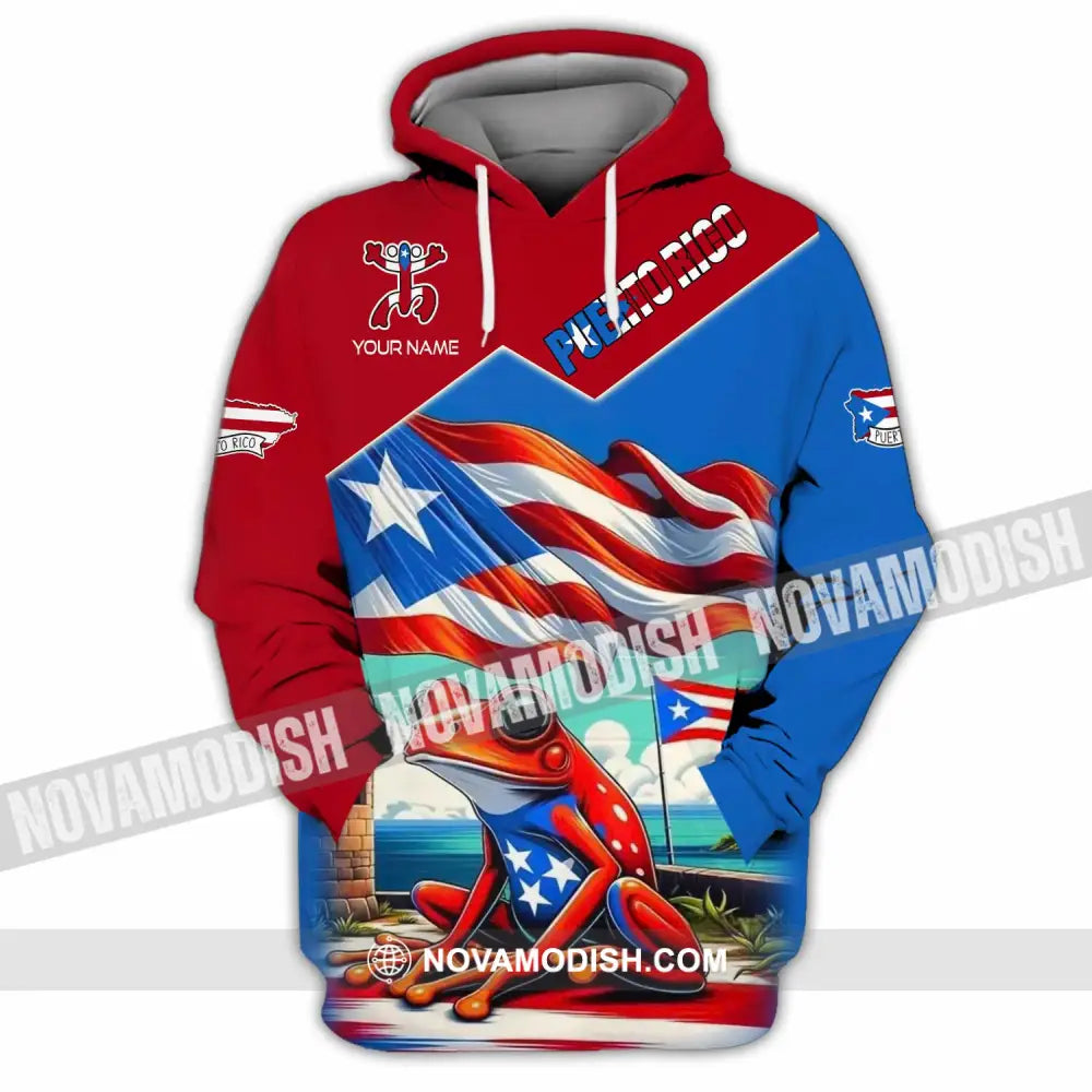 Unisex Shirt - Custom Text Shirt Puerto Rico Classic Shirt Hoodie / S T-shirt