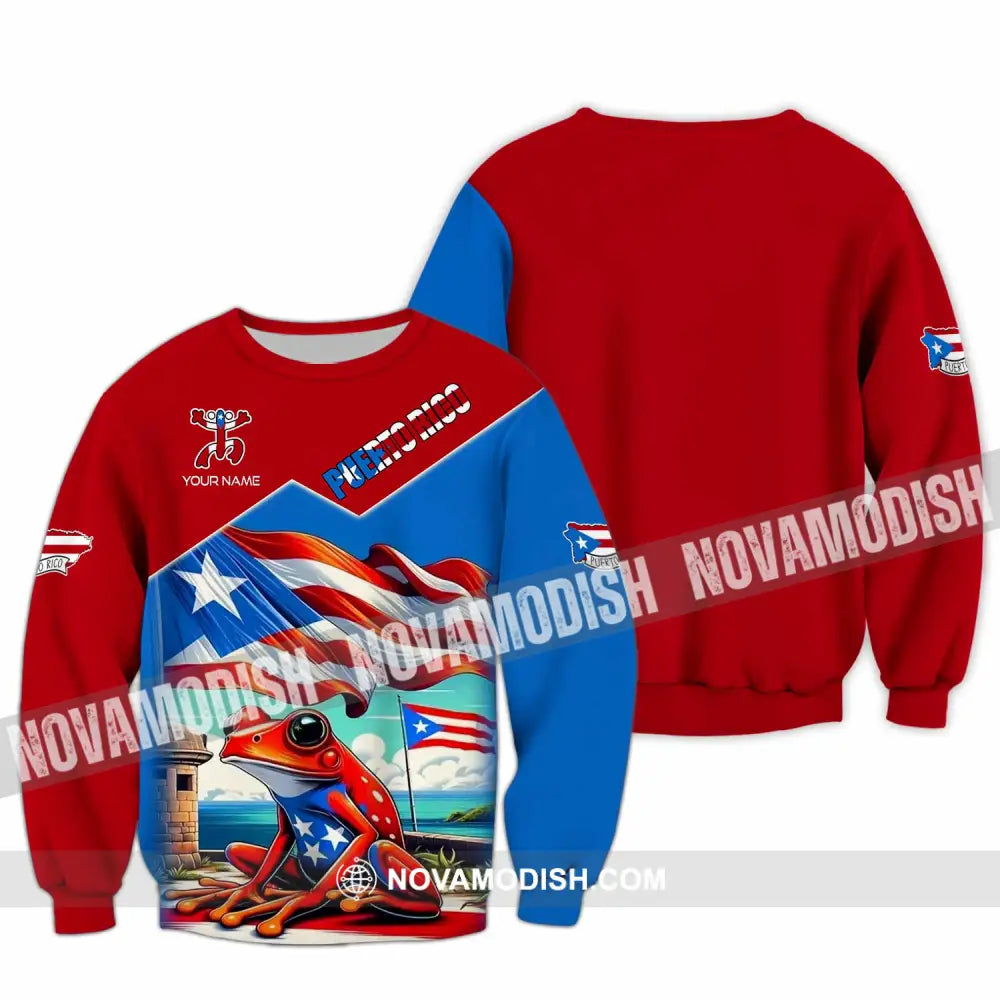 Unisex Shirt - Custom Text Shirt Puerto Rico Classic Shirt Long Sleeve / S T-shirt