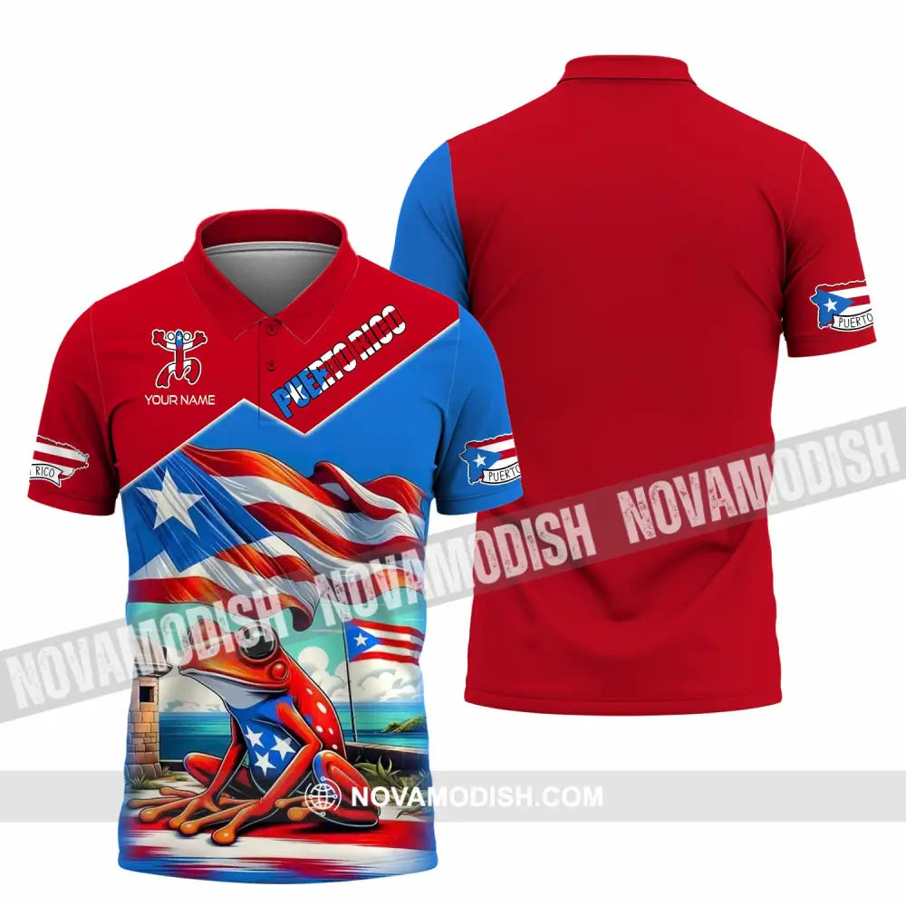 Unisex Shirt - Custom Text Shirt Puerto Rico Classic Shirt Polo Shirt / S T-shirt