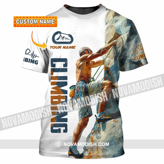 Unisex Shirt - Custom Text Shirt Rock Climbing T-shirt