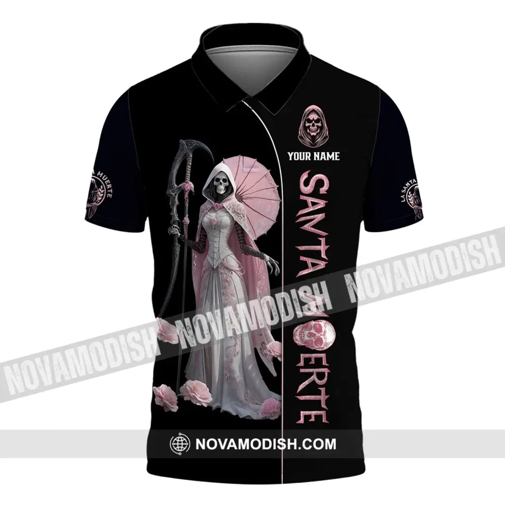 Unisex Shirt - Custom Text Santa Muerte T-Shirt