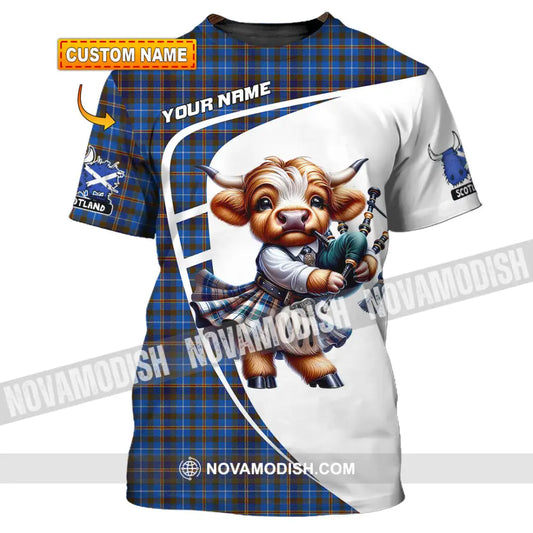 Unisex Shirt - Custom Text Shirt Scotland Highland Cow Shirt T-shirt