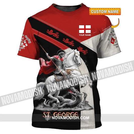 Unisex Shirt - Custom Text Shirt ST.George Templar Knight England Shirt T-shirt