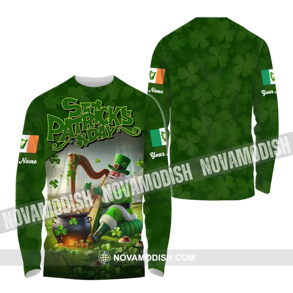 Unisex Shirt - Custom Text St.patrick’s Day Long Sleeve / S T-Shirt