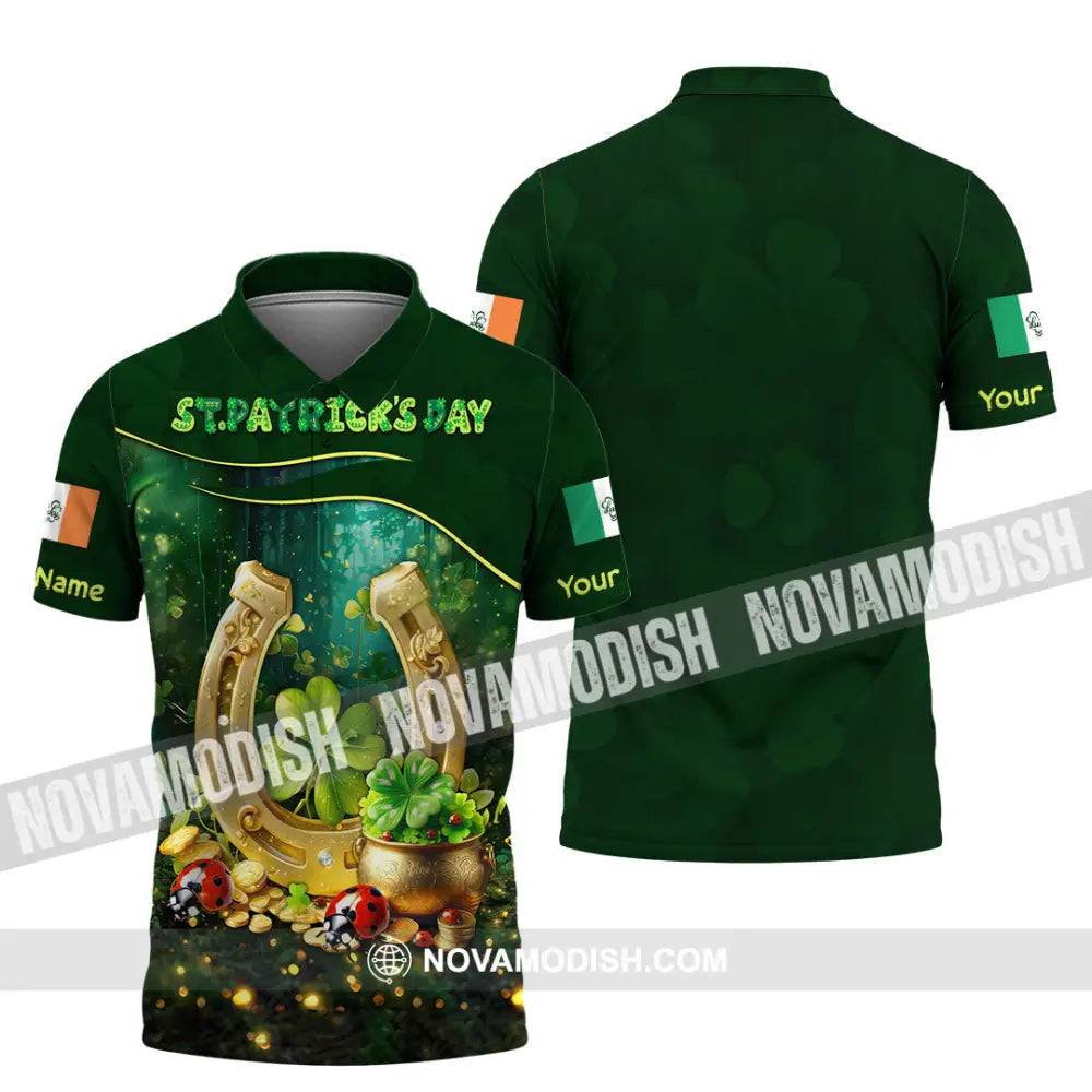 Unisex Shirt - Custom Text St.patrick’s Day Polo / S T-Shirt