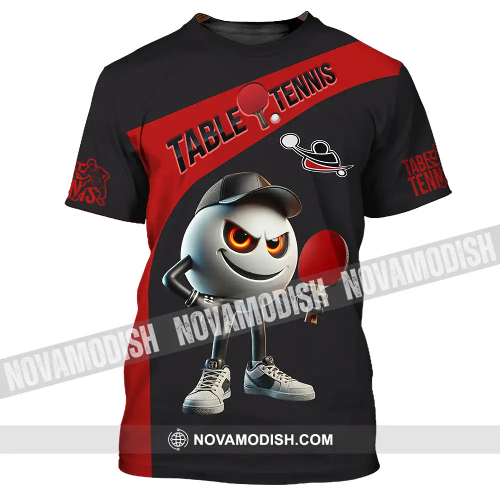 Unisex Shirt - Custom Text Table Tennis T-Shirt / S T-Shirt