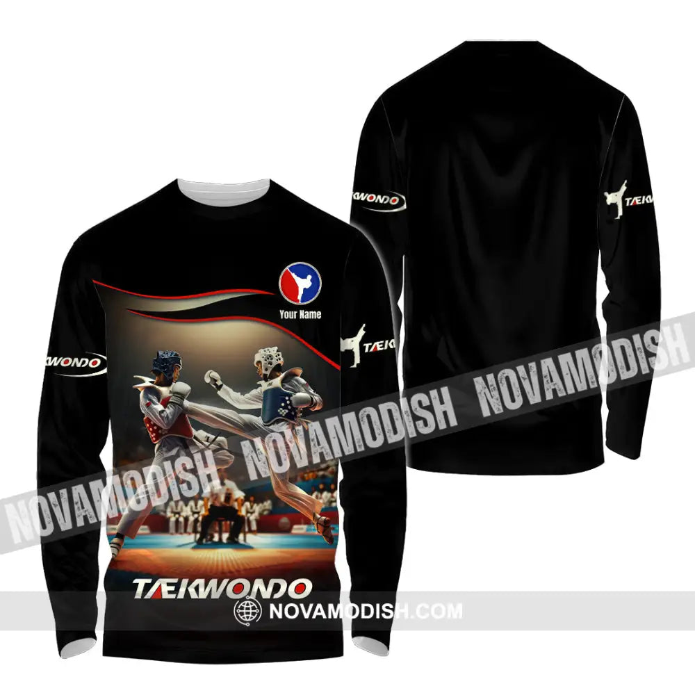 Unisex Shirt - Custom Text Shirt Taekwondo Shirt Long Sleeve Shirt / S T-shirt